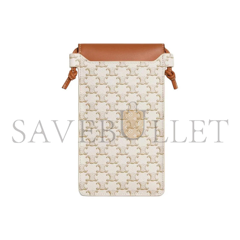 CELINE TRIOMPHE CLASSIC ALL-OVER MONOGRAM FLIP PHONE CASE 10G332CQD-01TA (18*10*2cm)